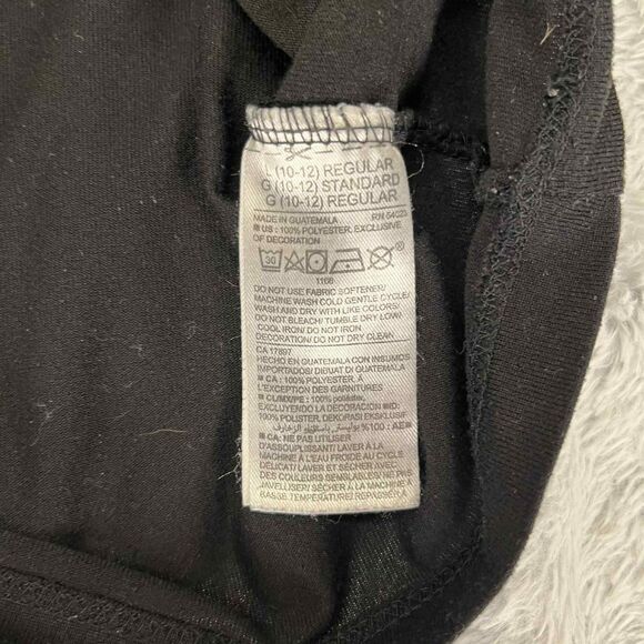 Old Navy T-Shirt Boys L Short Sleeve Black Go-Dry Active Athletic Football Tee - Picture 4 of 6